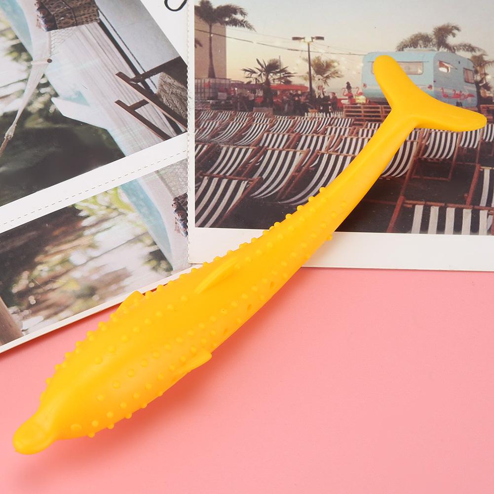 Soft Silicone Catnip Fish Cats Toys Pet Cat Chewing Clean Teeth Training Interactive Toys