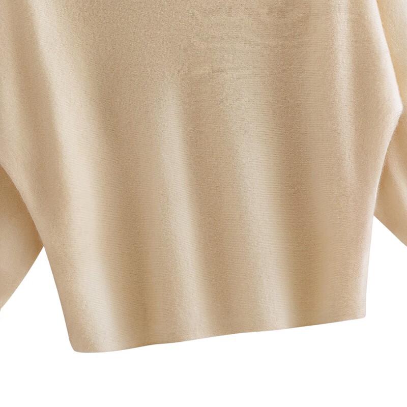 Sylbys Dámský svetr z merino vlny s kulatým výstřihem a spuštěnými rameny