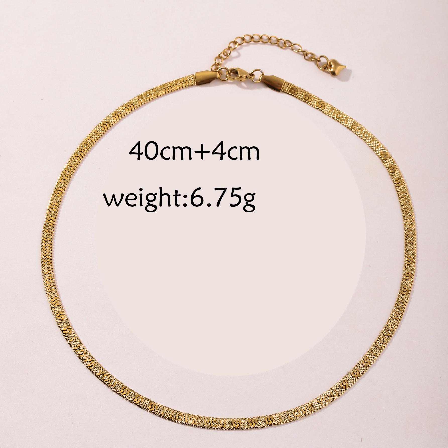 

Ретро Золоте Зміїне Кісткове Намисто та Проста каблучка для Гарячої Дівчини - Європейський та Американський Стиль 18K Gold