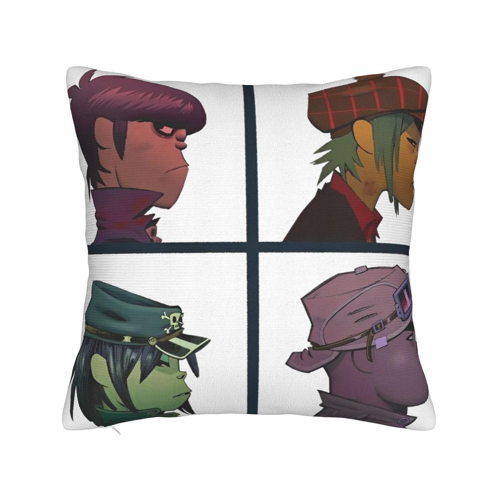 Gorillaz Pillowcase Accessories Printing Cushion Cover Pillow Covers Car Decor Zipper Multi Size