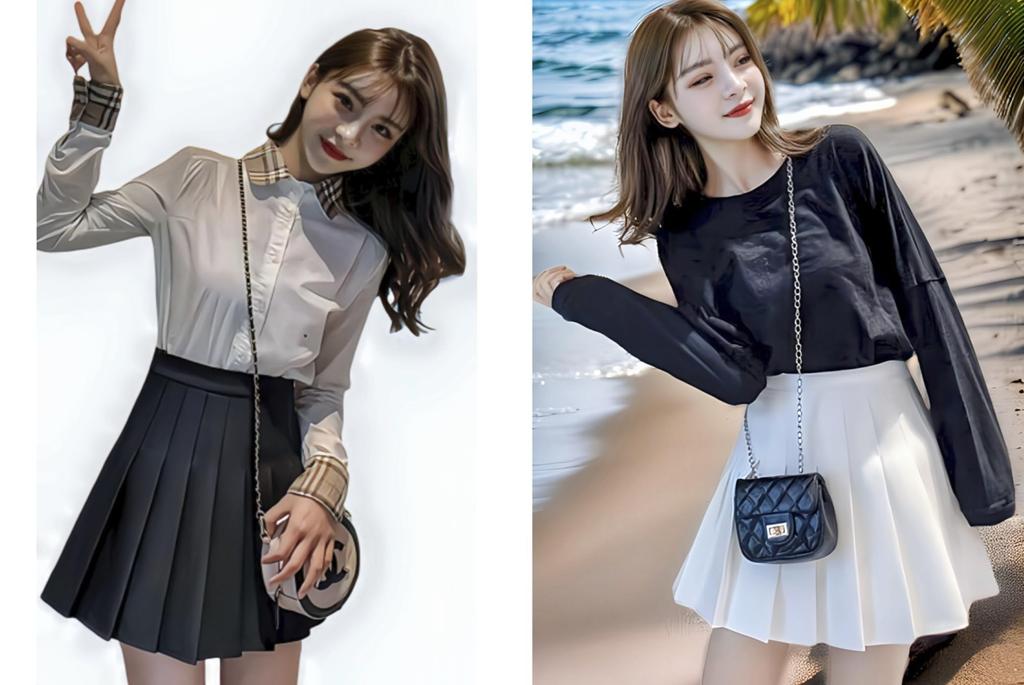 Months Warranty with Milipari Skirt Uniform M High School Girl School Uniform School Skirt High Waist Disney Nogizaka Style Cosplay [2 Points]