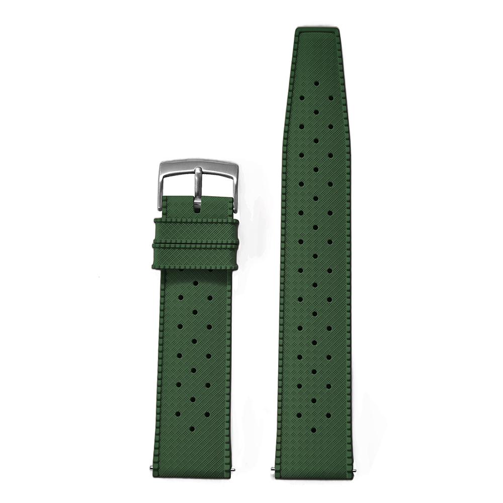 18/19/20/21/22/23/24mm Tropische FKM-Gummi-Uhrenarmbänder Schnellverschluss FPM-Armband Langlebiges Weiches Armband Wasserdichtes Sportuhr