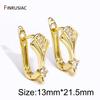 18K Gold Plated Brass Fastener Earrings Hooks Clasps,Earring fixtures,Shvenzy Earwire For DIY Handmade Earrings Making Findings