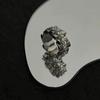 Irregular Diamond-set Ring Ring Women's Niche Design Simple and Versatile Accessories Ring Tide