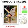 Pearl DIY The Fluttering Butterfly Art Kits 15.7x19.6inch Gem Art Pearl Painting Kits Without Frame for Adults Gift Idea Home Wall Decor