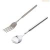 K1AE 2pc Extendable Barbecue Forks Stainless Steel Construction Portable Cutlery For Outdoor Cooking Roasting And Serving