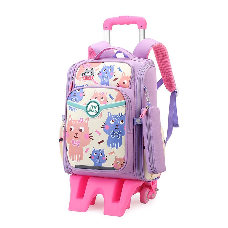 Sacs à dos à roulettes légers pour les classes de CM1-6ème: Sacs à dos détachables à double usage pour garçons et filles