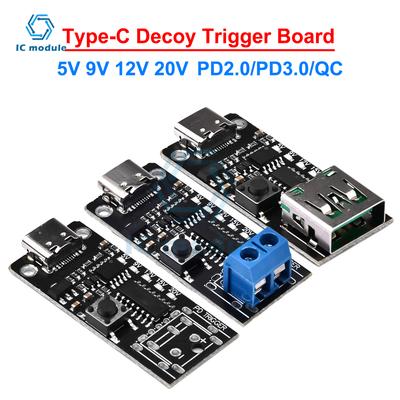 100W 5A USB Typ-C PD/QC Dummy-Trigger Platine 5V 9V 12V 20V Ausgang PD 2.0 3.0 Trigger Adapter Kabel Verbindung Abfrage Detektor