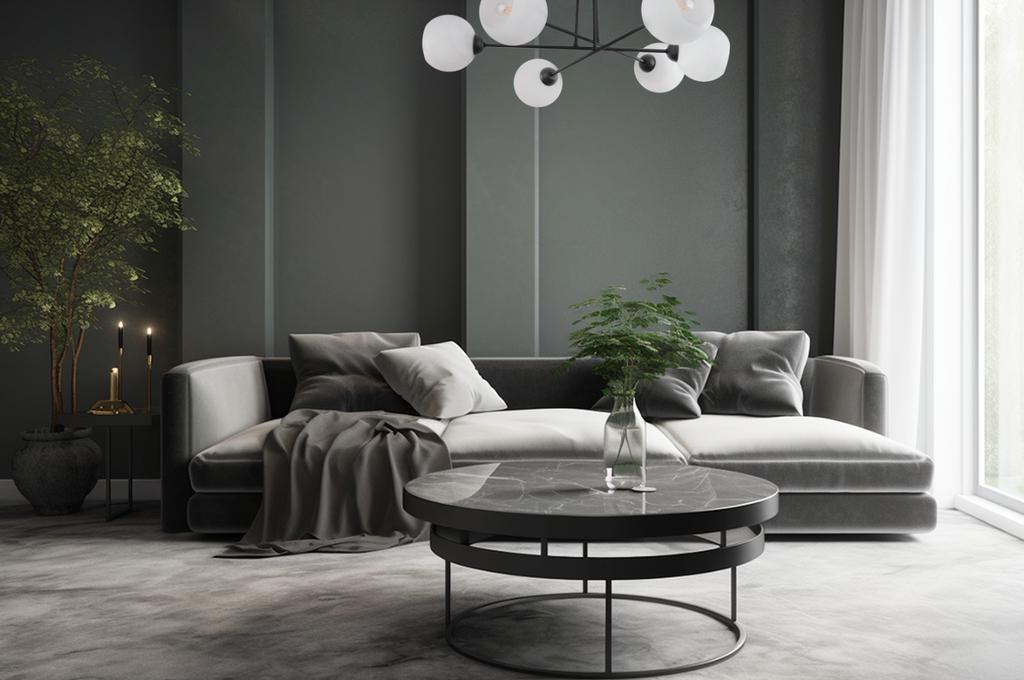 Asturia Black Ceiling Lamp 6-Flat White Lampshade E27