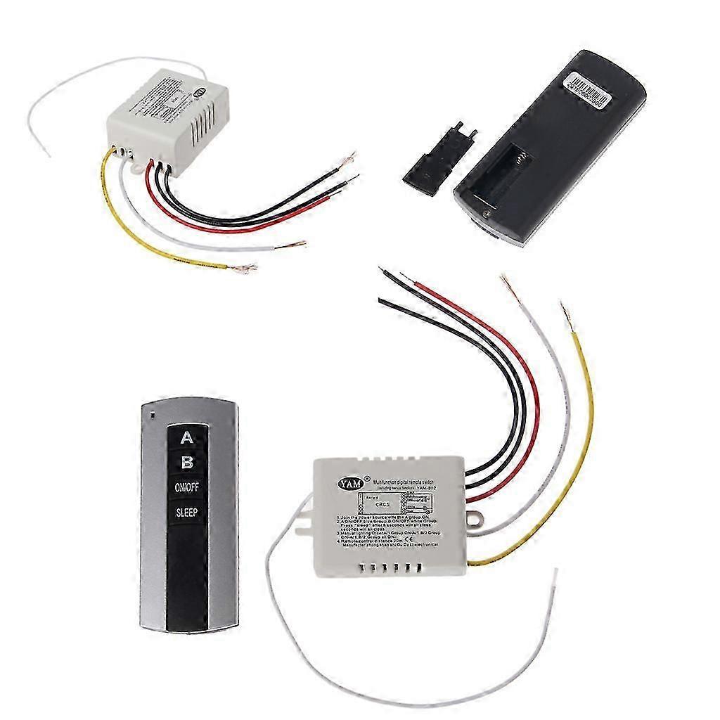 Interruptor Liga/Desliga por Controle Remoto para Lâmpada de 2 Canais com Receptor e Transmissor