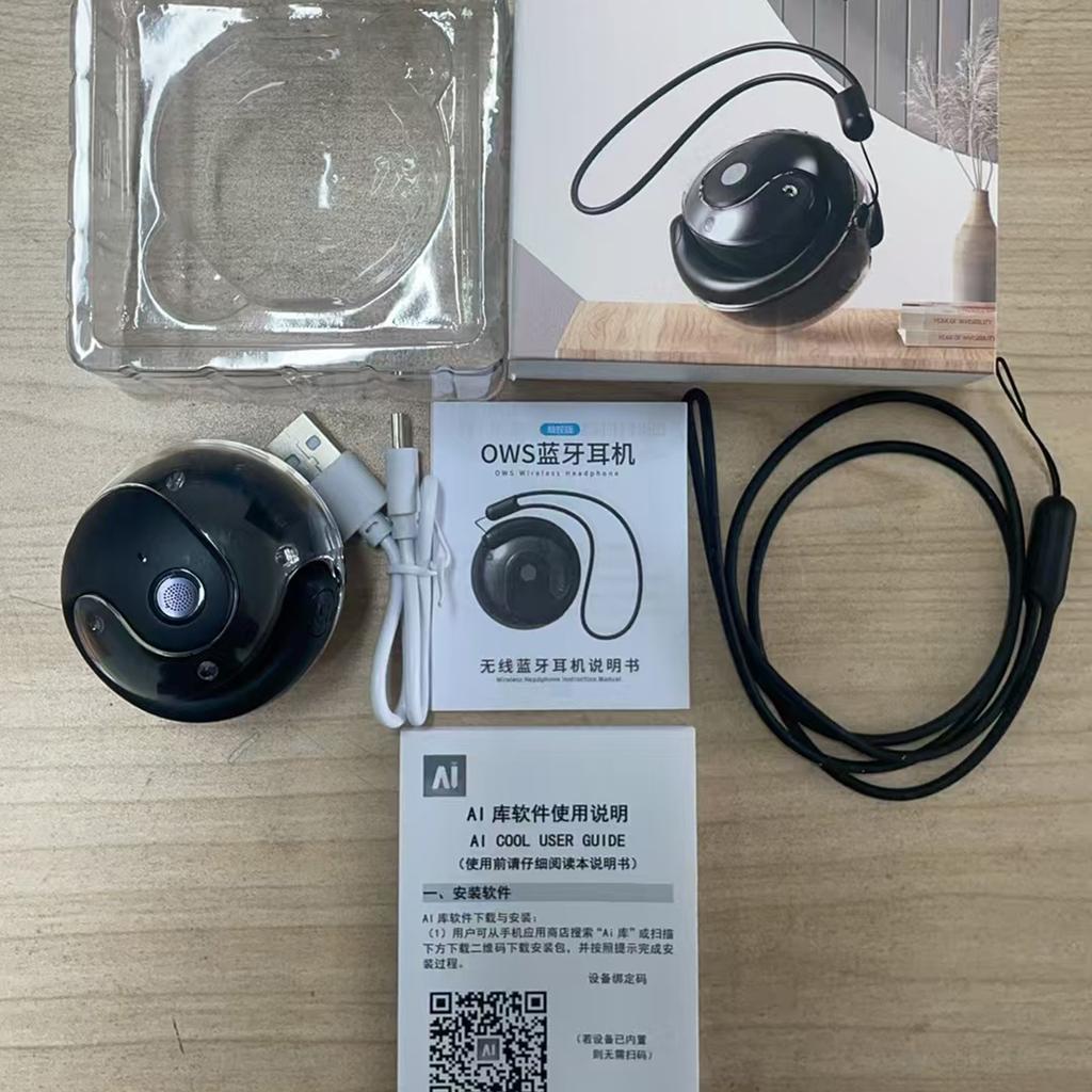 AI Translation Earbuds, Open Ear Wireless BT Headphones, Ear Hook Sports Earphones, Real Time Translation for 144