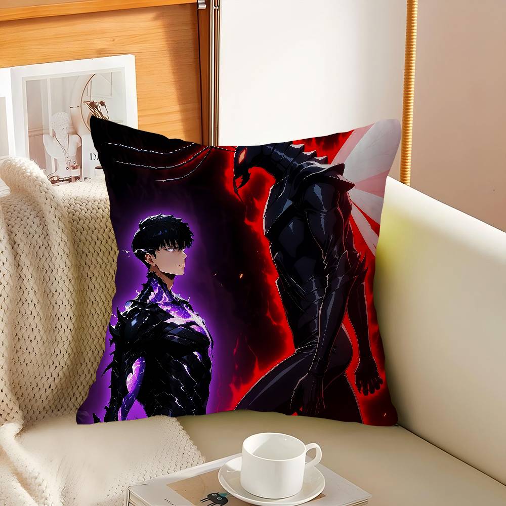 Anime S-Solo Leveling Kissenbezug Dekokissen Stuhlkissen Sitzkissen Nickerchenkissen Stuhlkissen Sitzkissen Weiches Kissen Sofakissen