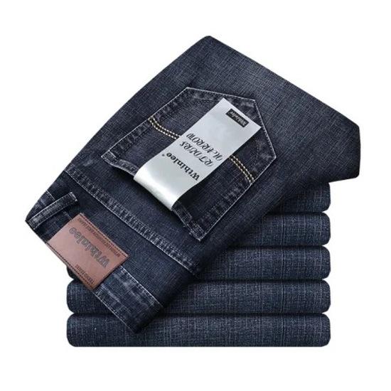 Men's Fleece Lined Jeans Winter Warm Thick Straight Fit Stretch Denim Pants