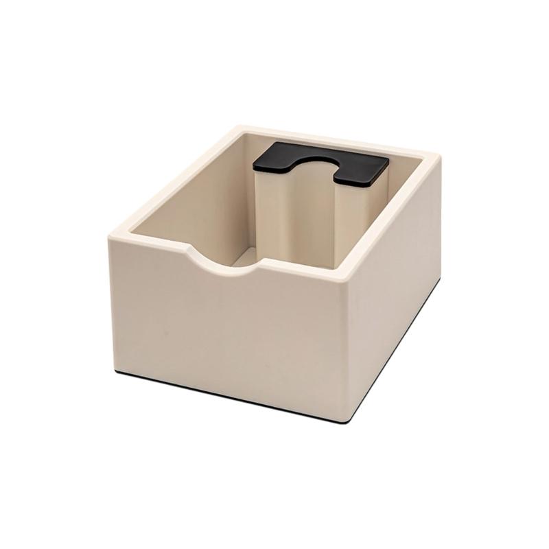 Kaffee-Knockbox Barista-Werkzeug Espressokaffeesatzbehälter Plastik-Abfallbehälter mit rutschfester Basis Espressomaschinen-Zubehör