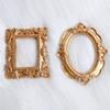 Mini Gold Picture Frame Victorian Small Resin Antique Photo Frame Tiny Baroques Ornate Frame Without Glass or Backing