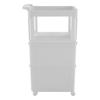Movable Storage Organizer, Storage Cart for Kitchen, Bathroom,Multifunctional Storage Organizer Clear Brown Doors Rounded Corner