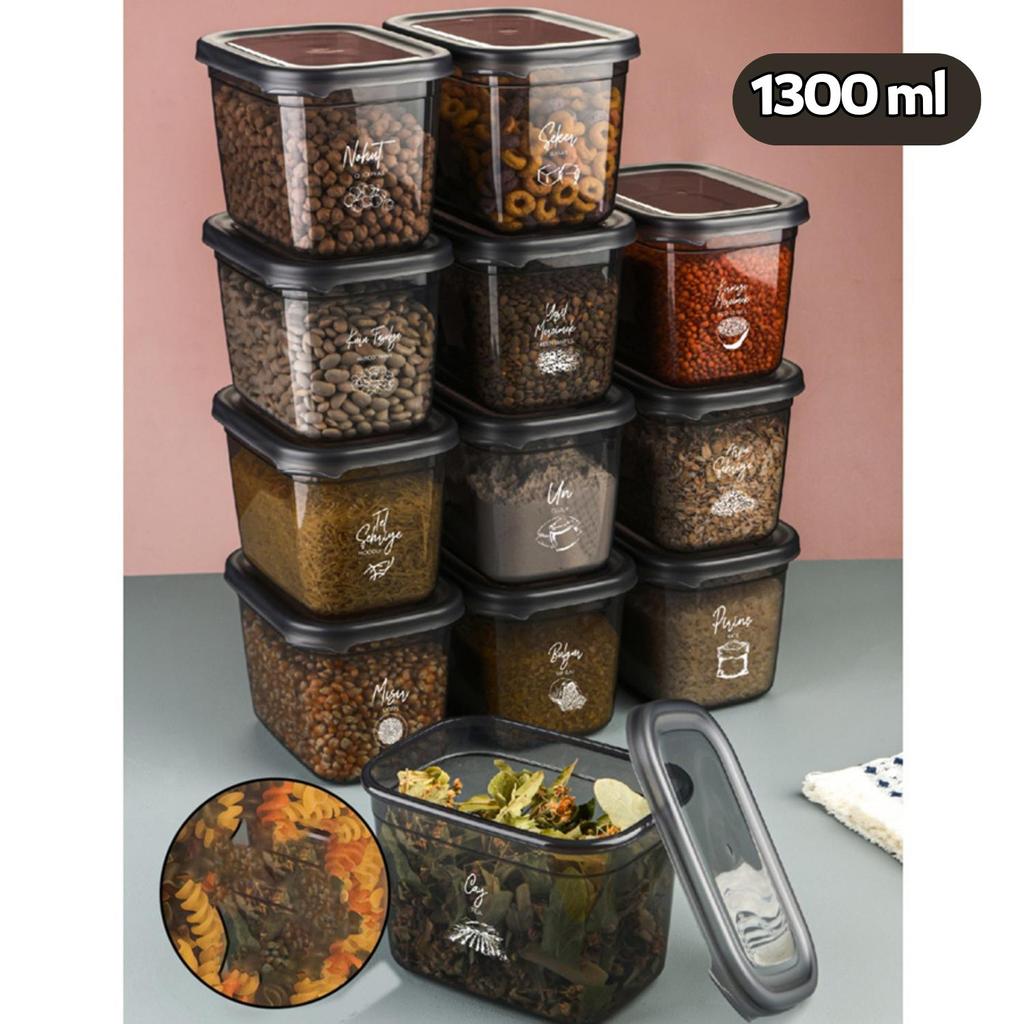 12 Pcs Food Storage Container, Noodle Box, Cereal Storage Container, Supply Jar