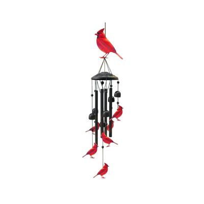 Decoração de Sinos de Vento de Natal, Sinos de Vento Vermelhos para Interior e Exterior, Sinos de Vento de Metal para Decoração de Interior, Exterior, Jardim e Pátio