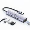 Multifunctional Hub Adapter Splitter Usb 3.0 - 3x Usb Ethernet Rj-45 Usb-c Pd Gray
