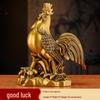 Prosperous Golden Rooster Ornament: Zodiac Rooster Display for Living Room or Office