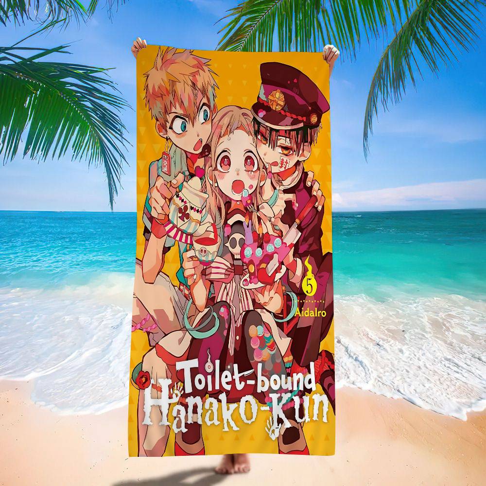 Animation T-Toilet-bound Hanako-kun Microfiber Beach Towel Absorbent Quick Dry Soft Yoga Swimming Resort Towel