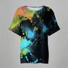 Women Casual Printed Henley Neck Button Front Pocket Short Sleeve Linen Cotton Shirt Blouse Top for Summer