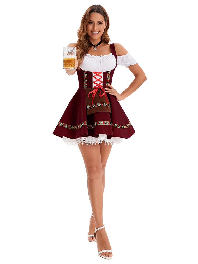 2026 Oktoberfest Dirndl Costume: Multi-Color German Cosplay Dress for Munich Performances