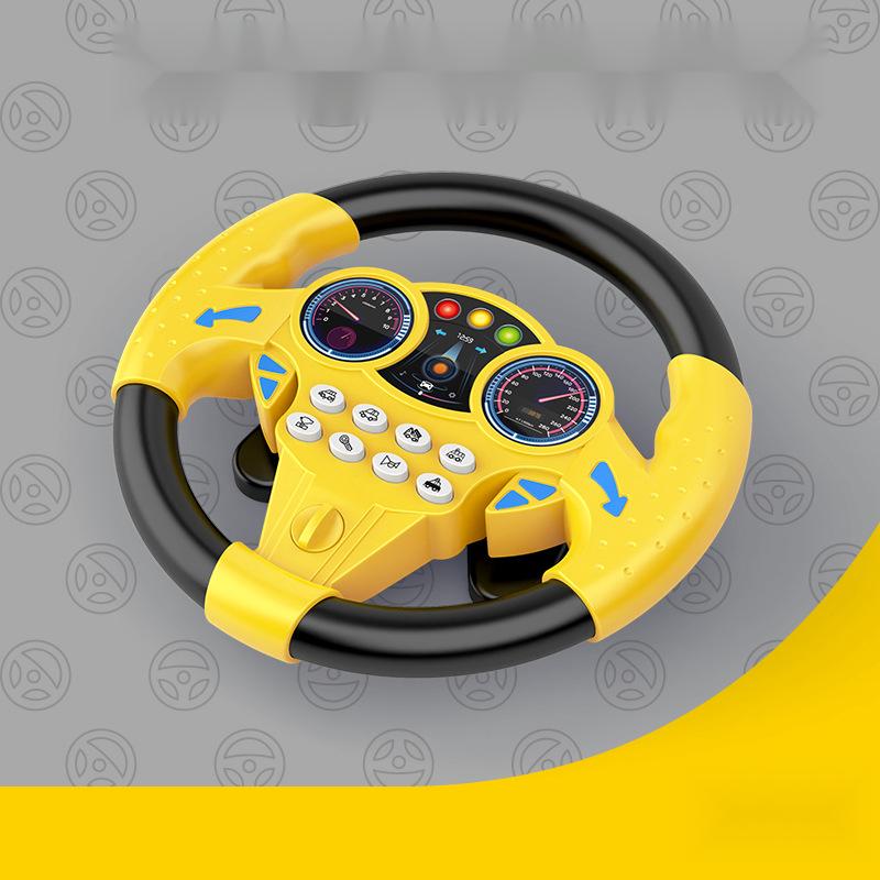 Simulation Children Steering Wheel Toy 360° Rotation Driving Early Education Machine Simulator With Light Sound Toys For Kids