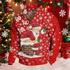 Men's Funny Novelty Christmas Print Button Pullover Hoodie Sweatshirt for Holiday Party