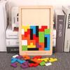 Wooden Tetris Blocks Puzzle Game Logic Montessori Eco 40 Pieces