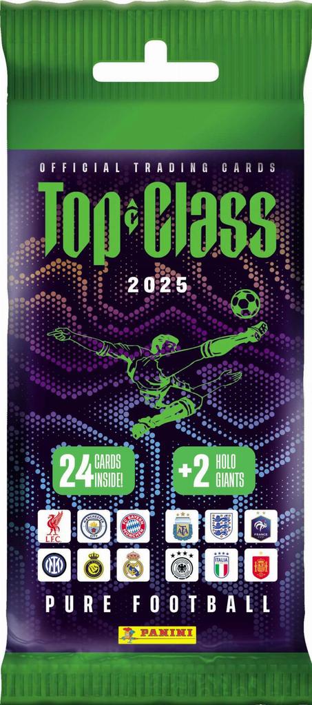 Panini Top Class 2025 Football Cards: 1X Value Booster Pack With Cards