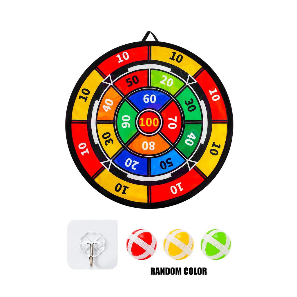 Children's double-sided dartboard featuring sticky balls and darts indoor/outdoor sports fun play party games playthings