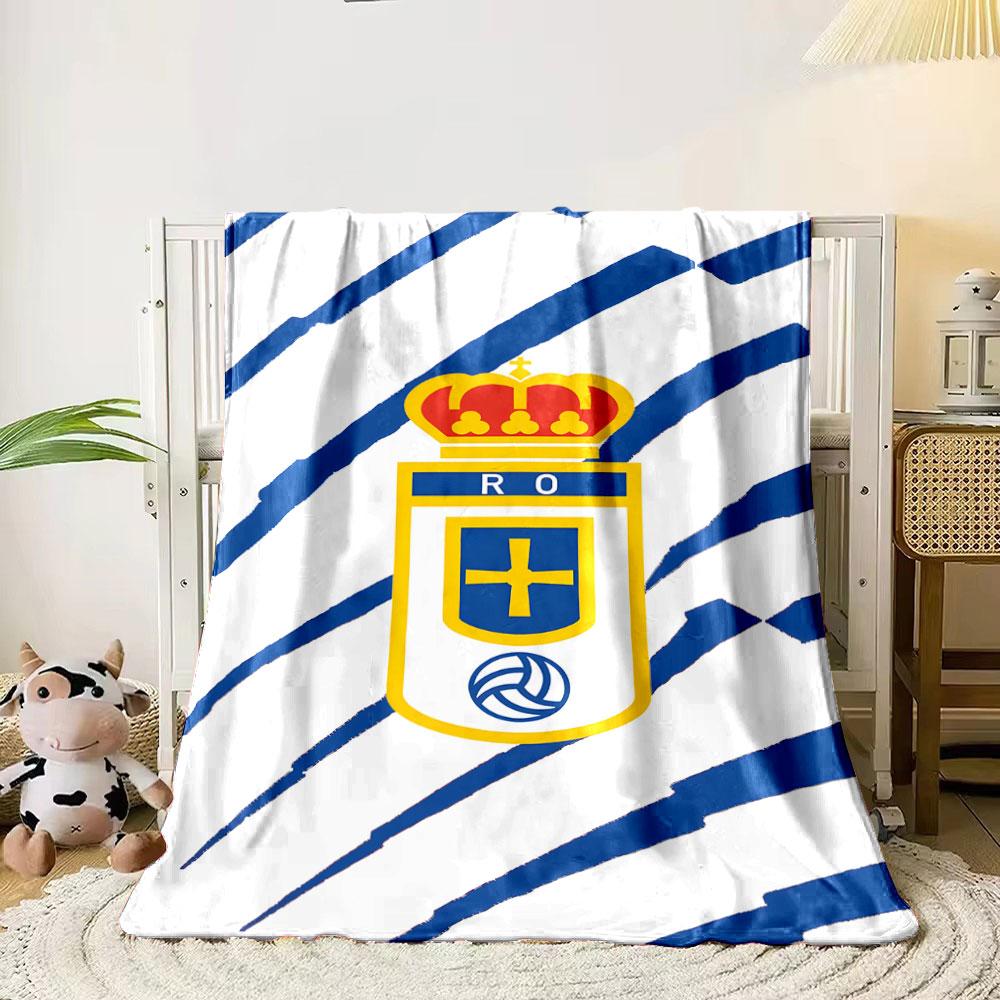 Royal Crest with Blue Stripes Print Blanket Soft and Cozy Perfect for the Living Room Bed Sofa or a Nap,gift