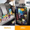 Car Backseat Organizer with Touch Screen Tablet Holder Auto Storage Pockets Cover Car Seat Back Protectors for Trip Kids Travel