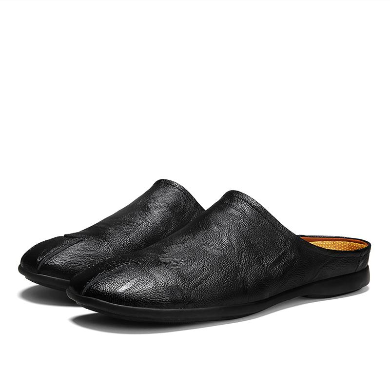 

Мода Мода Удобные Мужские Мюли Обувь Итальянские Мужские Тапочки Натуральная Кожа Лоферы Повседневная Уличная Нескользящая Полутапочка Ленивая Обувь 44 чёрный