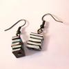 Yousheng 1 Pair Women Earrings, Retro Mini Stacked Book Design Hook Earrings, Lightweight Literary Drop Earrings for Jewelry Gift