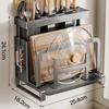Kitchen Pot Lid & Chopping Board Storage Rack
