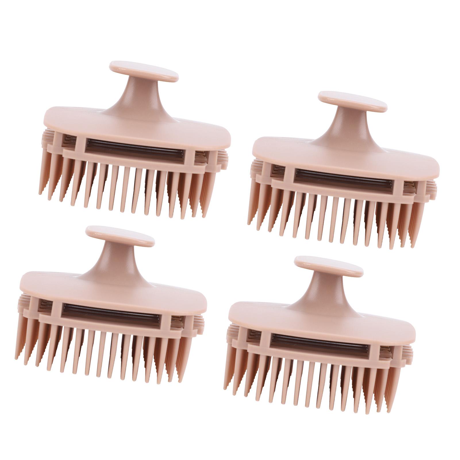 

4PCS Hair Scalp Massager Promotes Circulation Dandruff Removal Cleansing Ergonomic Design Shampoo Brush