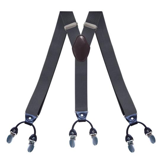 

Мужские подтяжки, регулируемые быстросъемные, износостойкие, нескользящие, с прочными зажимами, многофункциональные мужские подтяжки из полиэстера с Y-образной спинкой темно-серого