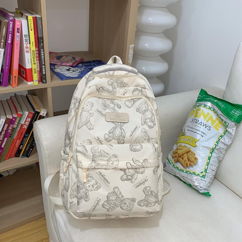Skolväska Kvinnlig College Student Casual Tryckt Ryggsäck