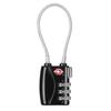 ZHEGE TSA Wire Travel Combination Lock Lock, Padlock, Security, 3-Digit (Black)