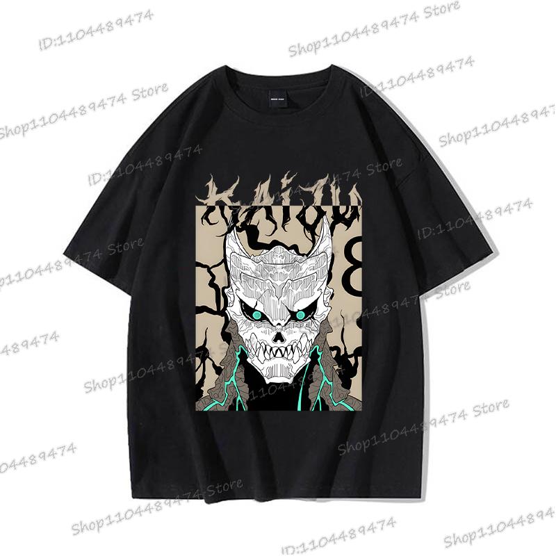Camiseta Gráfica de Anime Japonés Kaiju No 8 Moda Casual Manga Corta Camiseta de Algodón Soshiro Hoshina Divertida para Hombres Mujeres Manga Manga