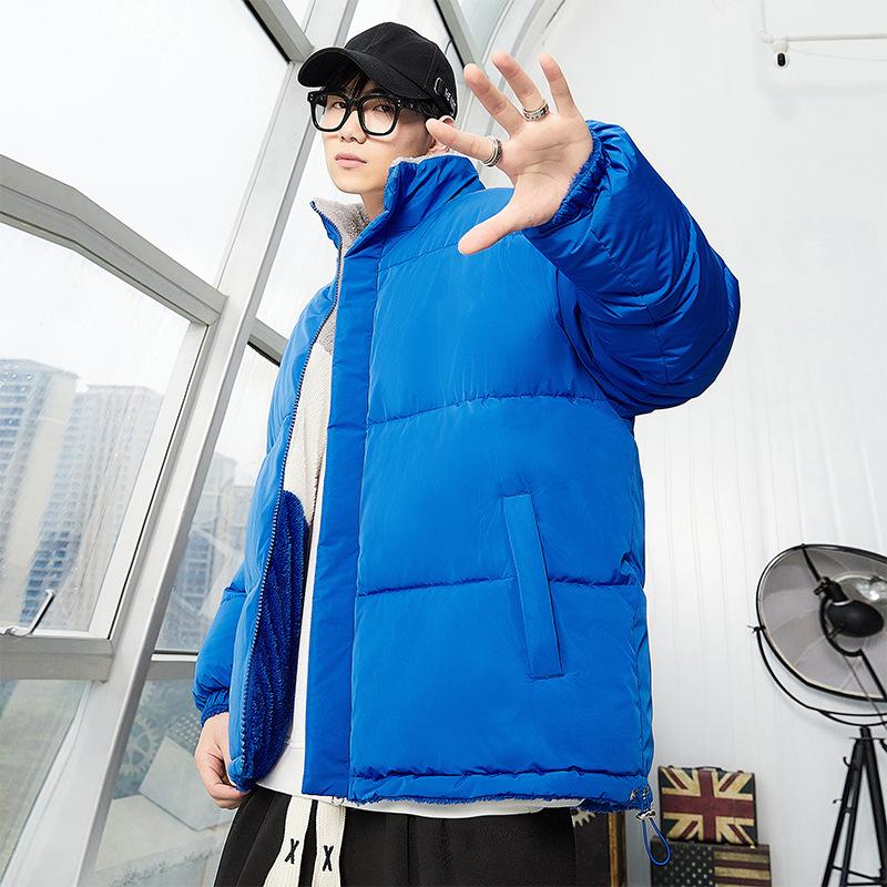 Cotton-padded Loose Winter New Double-sided Men's Coat Fashionable and Casual Stand-up Collar Versatile