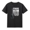 Preise Ihn Mit Den Saiten Christlicher Lobpreis Bassgitarrist Retro T-Shirt