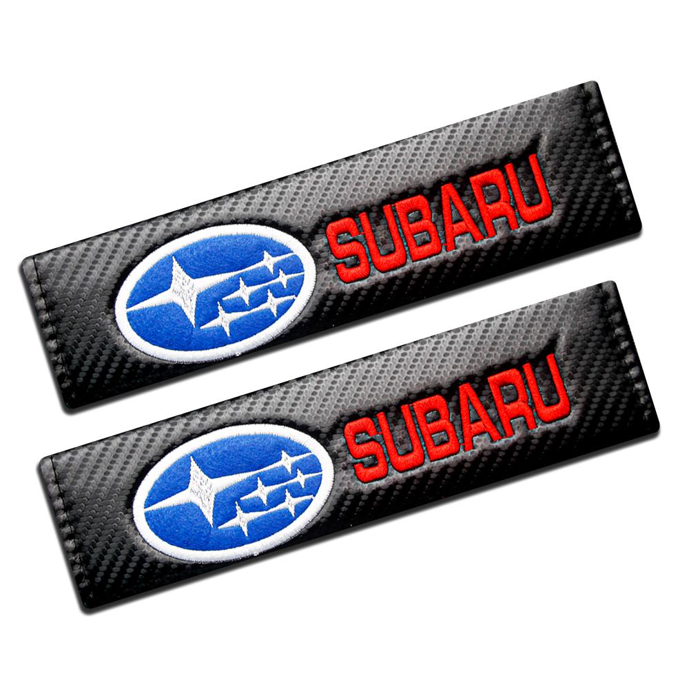 For Subaru XV Legacy WRX Forester Impreza GC8 STI Leather Car Seat Belt Cushion Safety Belt Shoulder Protector Pad Accessories