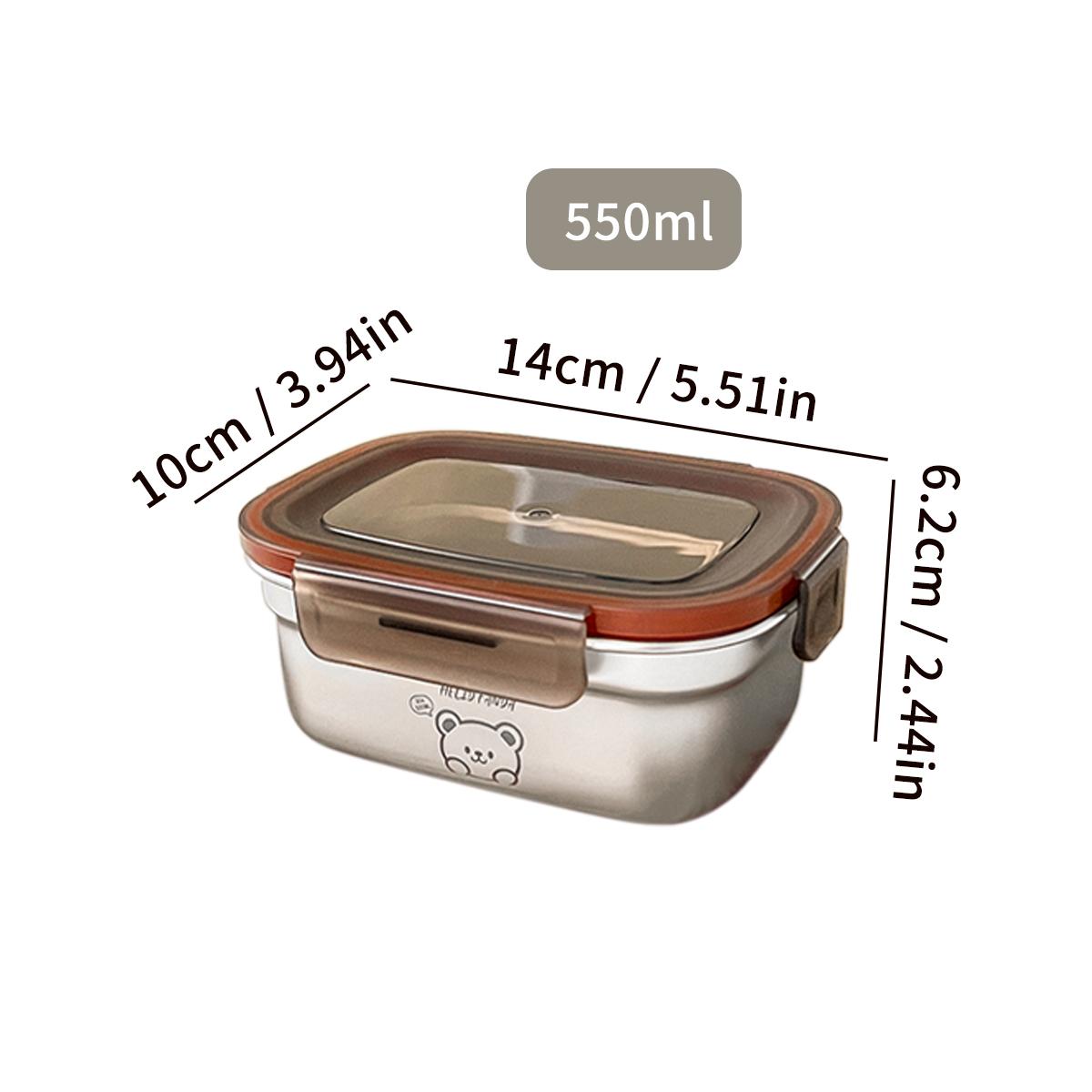 

Контейнер для хранения продуктов из нержавеющей стали 304 с крышкой, герметичный, не протекающий, для сохранения свежести продуктов, нагреваемый