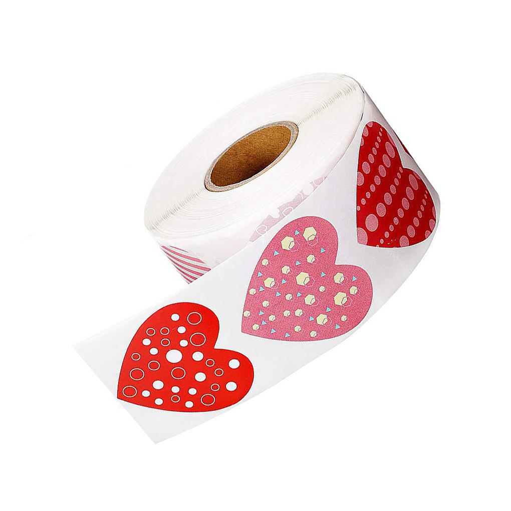 Sealing Sticker Heart Shape Packaging Label Waterproof Decoration DIY Handmade Sealing Decal
