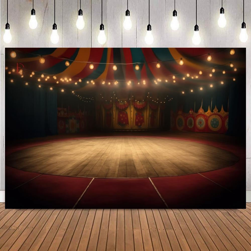 Circus Backdrops Photography Balloons Ferris Wheel Newborn Baby Birthday Party Background Carnival Photocall Photo Studio Props22