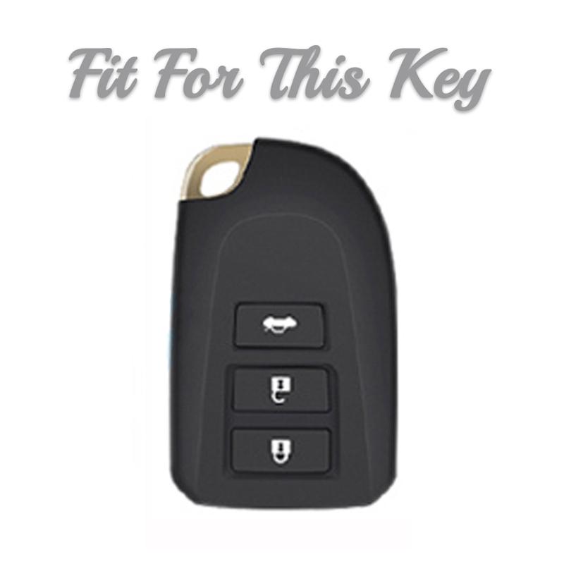 3 Buttons TPU Car Key Cover Case For Toyota Yaris HAIs 2020 Hiace 200 Sienta Remote Shell FOB Protect Bag Keychain