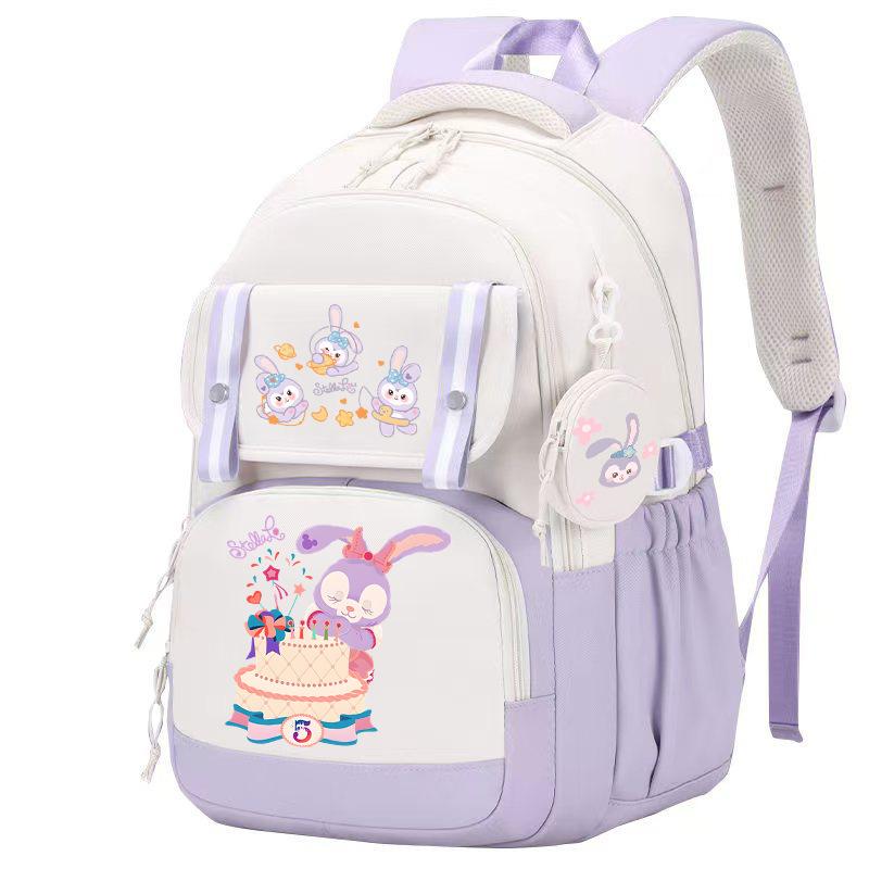 Campus Versatile Student School Bag Sweet Small Fresh Printed Backpack Macaron Color
